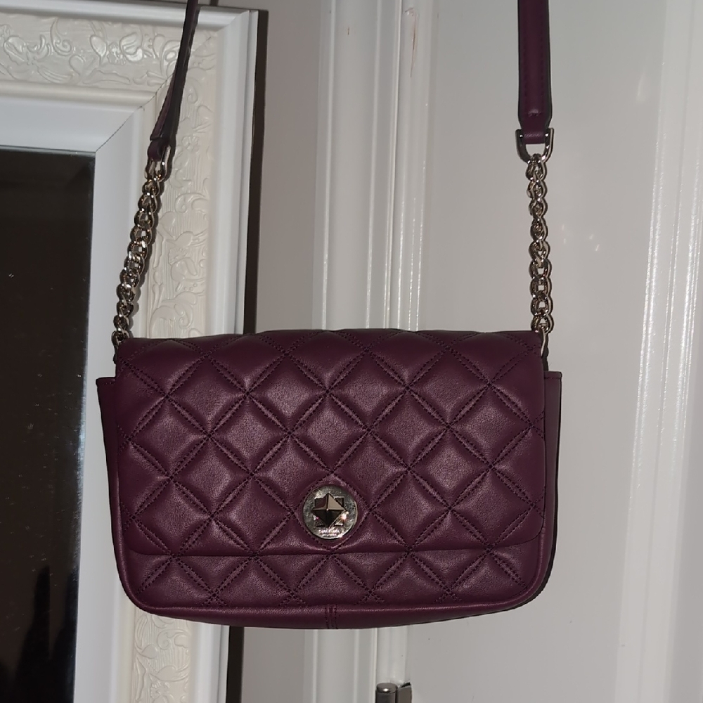Kate Spade Purple Quilted Crossbody Bag